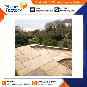 Pack terrasse en grès pour décoration de sol extérieur Pavage en pierre menthe d'excellente qualité Finition adoucie naturelle au prix du marché - Product Image 2