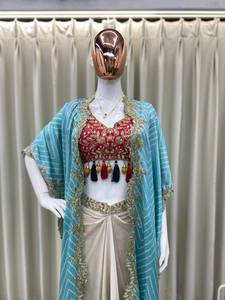 NEW Design& Pattern Punjabi Cultural Style Faux Fur Mono Net Salwar Kameez Digital Printed <b>Shrug</b> Style Traditional Party Quick - Product Image 6
