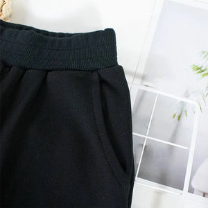 Pantalon de jogging confortable et décontracté pour enfants, couleur noire, taille élastique, écologique, respirant, tendance, en molleton - Product Image 4