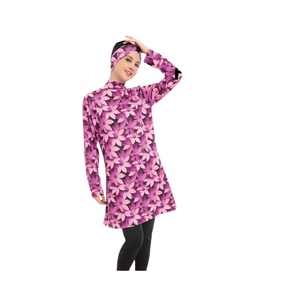 ชุดว่ายน้ำสตรีมุสลิมแขนยาวสวมใส่สบายสไตล์อิสลามคลุมเต็มตัวสไตล์มุสลิมพร้อมฮิญาบและบูร์กา - Product Image 1