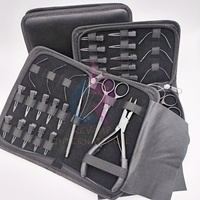 Kit d'extension de cheveux tissés durables Microlinks, pinces de sectionnement en acier inoxydable à maintien robuste, ciseaux, pince à boucle de tirage, pince de fermeture
