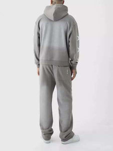 Vente en gros de survêtement délavé à l'acide avec capuche solide pour hommes hiver avec logo personnalisé coupe régulière jogging streetwear OEM service bas prix - Product Image 2