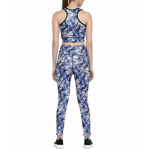 High Impact Wholesale Sublimation <b>Women</b> Yoga <b>Set</b> OEM Active Wear Sublimation Yoga Legging and Bra <b>Set</b> for Ladies - Product Image 2
