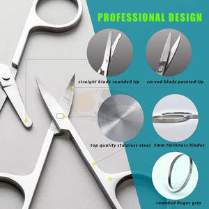 กรรไกรตัดหนังกำพร้าสแตนเลสโค้งมืออาชีพ สำหรับคนถนัดซ้าย ตัดแต่งหนังกำพร้าอย่างแม่นยำ ดูแลเล็บ - Product Image 3