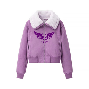 Chaqueta Vintage informal con cuello vuelto transpirable a prueba de viento respetuosa con el medio ambiente para mujer de invierno - Product Image 1