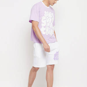 2023 gros personnalisé hommes été deux pièces coton à manches courtes survêtements ensembles t-shirt et court ensemble pour hommes - Product Image 5