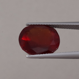 Pierre précieuse naturelle en hessonite, taille coussin, 11,38 carats, 14,5x13 mm, qualité légère excellente, certifiée IGI, taillée à la main, rouge, pour bijoux - Product Image 2