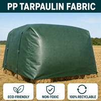 Bâche en tissu composite PP imperméable et résistante aux UV, en polyester, pour la protection des balles de foin agricoles