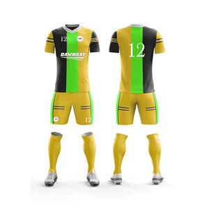 Uniforme d'équipe de football professionnel avec logo personnalisé |   Tailles pour hommes, femmes et jeunes |   Vêtements de sport légers et à séchage rapide en gros - Product Image 1