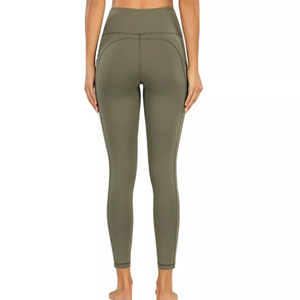 Pantalon de yoga personnalisé de haute qualité grande taille Leggings d'entraînement Gym taille haute vêtements de sport maigres Yoga Fitness Leggings pour dames - Product Image 5