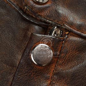 Veste en cuir personnalisée de haute qualité avec col montant et logo frontal, vêtement d'hiver tendance pour hommes - Product Image 4