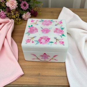 Handcrafted Eco-Friendly Marble Jewelry <b>Box</b> Stylish and Sustainable Directly From India - Product Image 3