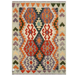 Alfombra Kilim de Maimana, Afganistán, 139 x 102 cm, Alfombras y Juegos de Alfombras - Product Image 1