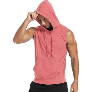 Camisetas sin mangas con capucha de entrenamiento para hombre, camisetas deportivas para culturismo Stringer Muscle Cut Off, sudaderas sin mangas para gimnasio, tarifa al por mayor - Product Image 2