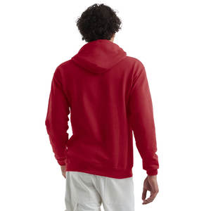 เสื้อฮู้ดสวมหัวสีทึบสำหรับผู้ชายเสื้อฮู้ดแบบสวมหัวโลโก้ขนาดใหญ่แบบกำหนดเอง - Product Image 3