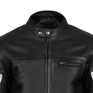 Men's Adrenaline Black Premium Leather Motorcycle Jacket Classy Waterproof Road Protected Motorbike Jacket For Men - Product Image 3