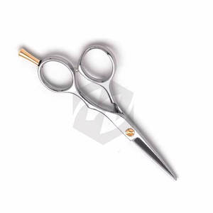 Ciseaux à cheveux en argent de qualité chirurgicale, ciseaux de barbier professionnels avec repose-doigts doré, ciseaux de coiffure de précision - Product Image 2