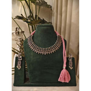 Parures de collier et de boucles d'oreilles pour femmes en alliage de zinc avec zircon incrusté, design Tribal Tales - Product Image 3