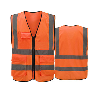 Chaqueta de Seguridad Reflectante de Alta Visibilidad Más Vendida, con Múltiples Bolsillos y Cremallera, 100% Poliéster, Ropa de Trabajo - Product Image 1