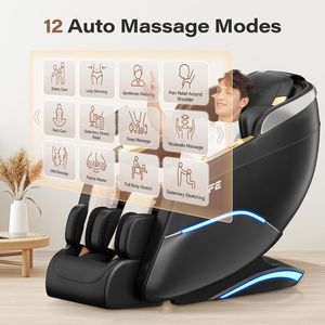 Massage <b>Chair</b> Zero Gravity Massage <b>Chairs</b> Full Body Recliner Touch Screen Foot Rollers Airbags Bluetooth Body Scan Thai Stretch - Product Image 5
