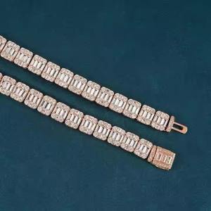 Joyería Hip Hop, Diamante redondo, cadena de eslabones cubanos de oro rosa de 10 quilates para él, collares de regalo especial de proveedor indio - Product Image 2