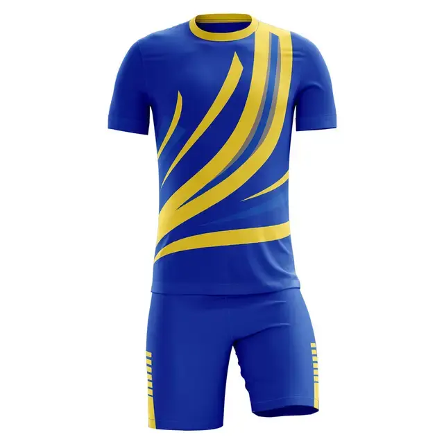 Neue Saison Fußball uniform Benutzer definiertes Logo Hochwertige sublimierte Herren Sport Fußball Trikot Fußball Uniformen Sets