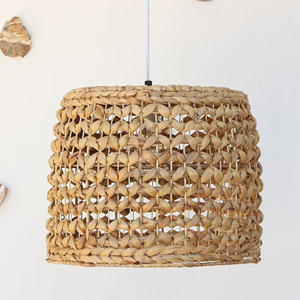 High Quality <b>Modern</b> Seagrass Rattan Bamboo Handwoven Customizable Chandelier Lampshade for Home Cafe Decor - Product Image 6