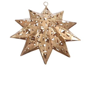 Awesome Design Decoration Set of 3 Metal Star Shaped Hanging Copper <b>Foil</b> Wall Hanging for Home Decoration Handmade - Product Image 5