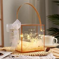 Boîte Cadeau MU en PVC Transparent, Boîte en Plastique PVC Clair, Boîte Portable en PET PP avec Poignée Pliable pour Bonbons, Gâteaux, Cadeaux de Remerciement
