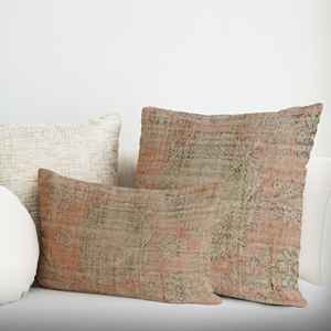 Terra Cotta Printed Pillow: Turkish Design Ethnic Patterned <b>Cushion</b> Case,<b>Cover</b>+Insert - Product Image 3