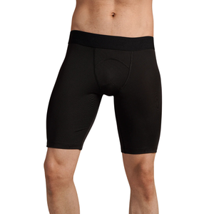 Vente en gros de shorts de compression de gym athlétiques et secs collants de course respirants en polyester spandex teints unis pour hommes - Product Image 4