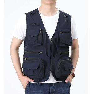 Chaleco de pesca hecho a medida Suministro de fábrica Chaleco multibolsillo Chaleco de pesca para hombre con bolsillos - Product Image 5