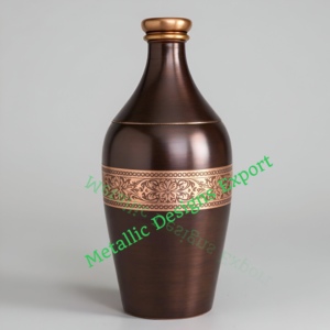 Copper <b>Bottle</b> with Elegant Floral Detailing, Perfect for Gifting & Everyday Use Premium Wide Quality Free Sample - Product Image 6
