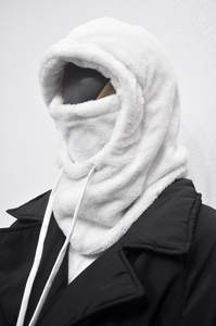 Cagoule d'hiver tricotée pour femme avec cache-oreilles, bonnet, masque et col cache-cou intégré, réglable - Product Image 3