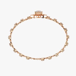 Pulsera de diamantes de oro rosa de 24K, forma mixta F/VS1, joyería de oro macizo, regalo de cumpleaños perfecto - Product Image 3
