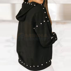 Sweat-shirts pour femmes de haute qualité, streetwear, avec strass, vêtements d'hiver, sweat-shirts pour femmes avec strass, sweat-shirts en coton et polyester sur mesure - Product Image 2