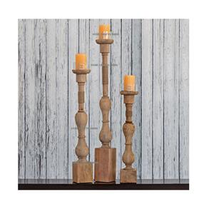 OEM/ODM en bois marché au détail présentoir chandelier bougeoir en bois pour la maison dîner table fêtes de noël fêtes à la maison - Product Image 6