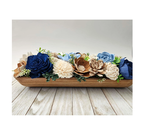 Cuencos de masa de madera, forma redonda decorativa, cuenco de madera tallado a mano rústico, fabricación de velas de frutas de granja, decoración - Product Image 6