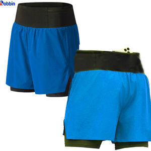 Shorts pour hommes personnalisés, shorts de course pour hommes, shorts en nylon tissé, pantalons confortables à double couche, shorts de sport doublés pour hommes - Product Image 1
