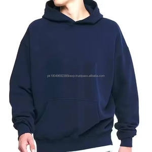 Sweat-shirt pour homme en coton lourd de qualité supérieure, surdimensionné, pull de luxe, impression en relief, broderies personnalisées, designs unis - Product Image 2