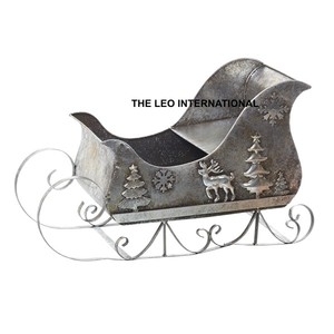 Fil de fer métal forme Unique noir fini Noël traîneau fantaisie Style vente chaude plus haute qualité Noël traîneau - Product Image 4