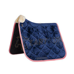 Almohadillas de sillín GP de terciopelo marrón para montar a caballo con tamaño y color personalizables con forro de tela en zigzag Venta en línea - Product Image 6
