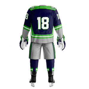 Uniforme de hockey sobre hielo reversible con diseño personalizado más popular, uniforme de hockey sobre hielo de talla grande para adultos - Product Image 2