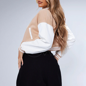 Veste de baseball Letterman personnalisée pour femmes pour l'automne hiver veste universitaire courte à manches longues remplissage en coton taille XL veste pour femmes - Product Image 3