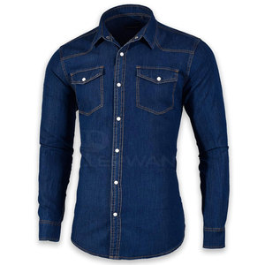 Made In Pakistan Jeans Men's <b>Shirts</b> OEM Service New Arrival Private Label Best Selling Jeans <b>Shirt</b> - Product Image 2