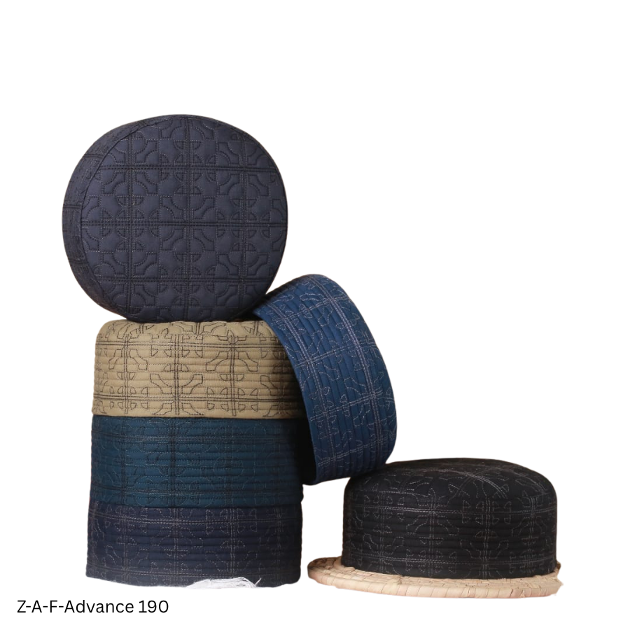 Customized Designs Color Size Caps Muslim Men Prayer Kufi Polyester 100% Cotton From Pakistan OEM ZAF ADVANCE