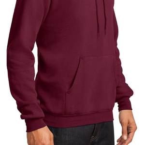 Maroon color <b>Pullover</b> <b>Men</b> Blank Hoodies Good Quality <b>Men's</b> casual style Hoodies In Different Style And Size for sale - Product Image 6