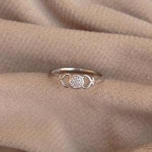 Anillo de Plata de Ley 925, anillo delicado minimalista con joyería estampada 925 para ella - Product Image 6