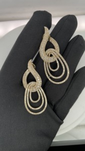 Nueva colección de pendientes de diamantes naturales de 5,61 quilates de oro real de 18 quilates para Niñas para regalar - Product Image 2
