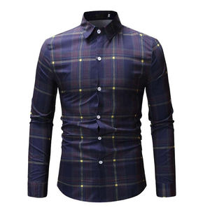 Otoño Invierno cómodo de manga larga botón abajo camisas casuales inteligentes para hombres cálido algodón Oxford tela sólida y elegante - Product Image 5